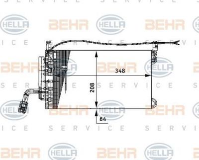 Hella 8FV 351 330-061 испаритель, кондиционер на MERCEDES-BENZ SK