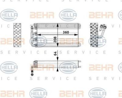 Hella 8FV 351 330-131 испаритель, кондиционер на MAN L 2000