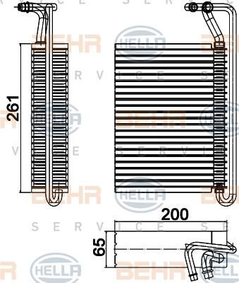 Hella 8FV 351 330-501 испаритель, кондиционер на X3 (E83)