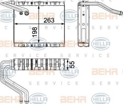 Hella 8FV 351 330-511 испаритель, кондиционер на VOLVO S80 II (AS)