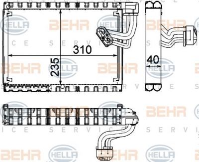 Hella 8FV 351 330-671 испаритель, кондиционер на AUDI A4 Avant (8K5, B8)