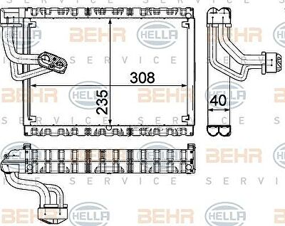 Hella 8FV 351 330-681 испаритель, кондиционер на AUDI Q5 (8R)