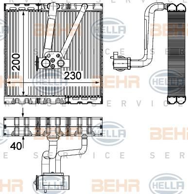 Hella 8FV 351 330-711 испаритель, кондиционер на AUDI A3 (8P1)