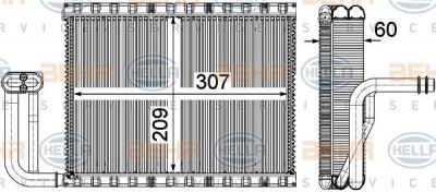 Hella 8FV 351 331-111 испаритель, кондиционер на 5 (F10, F18)