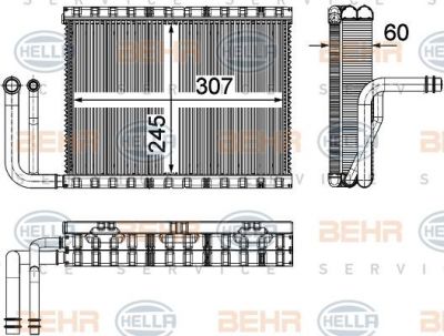 Hella 8FV 351 331-151 испаритель, кондиционер на 5 Gran Turismo (F07)