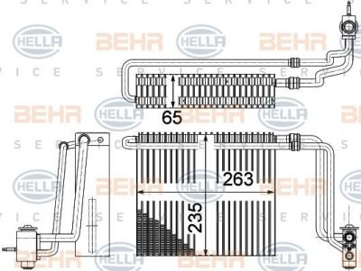 Hella 8FV 351 331-171 испаритель, кондиционер на MERCEDES-BENZ VITO автобус (W639)