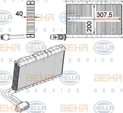 Hella 8FV 351 331-191 испаритель, кондиционер на RENAULT TRUCKS Premium 2