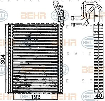 Hella 8FV 351 331-291 испаритель, кондиционер на X6 (E71, E72)