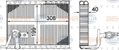 Hella 8FV 351 331-501 испаритель, кондиционер на PEUGEOT 5008