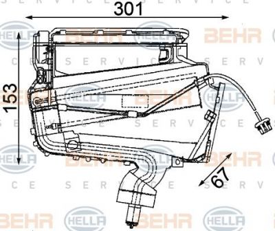 Hella 8FZ 351 315-031 испаритель, кондиционер на NISSAN KUBISTAR (X76)