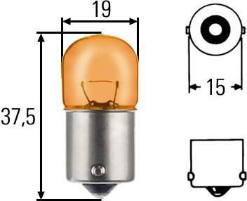 Hella 8GA 002 071-051 лампа накаливания, фонарь указателя поворота на KAWASAKI MOTORCYCLES ER