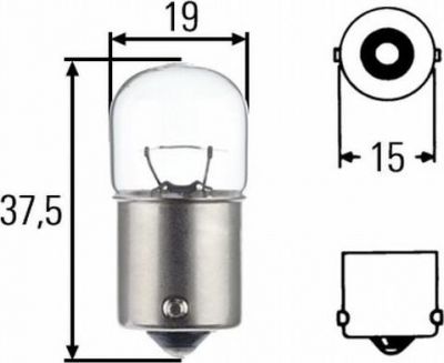 Hella 8GA 002 071-251 лампа накаливания, задний гарабитный огонь на MERCEDES-BENZ SK