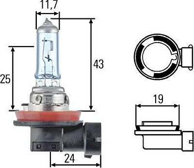 HELLA Лампа H8 12V 35W 8GH008356-121 (8GH008356-121)