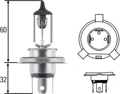 Hella 8GJ 002 525-251 лампа накаливания, основная фара на MERCEDES-BENZ SK