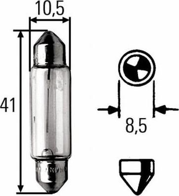 Hella 8GM 002 091-121 Лампа 18W 12V SV8.5-8