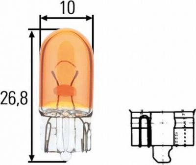 Hella 8GP 003 594-541 лампа накаливания, фонарь указателя поворота на LADA PRIORA Наклонная задняя часть (2172)