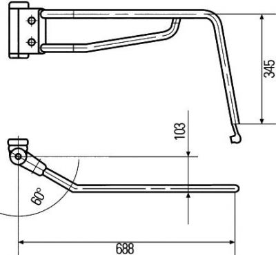 Hella 8HG 503 019-012 кронштейн, наружное зеркало на MAN L 2000