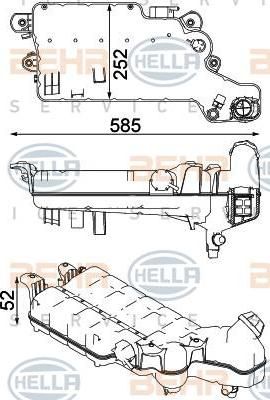 Hella 8MA 376 750-611 компенсационный бак, охлаждающая жидкость на MAN TGM