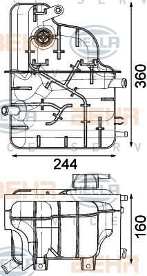 Hella 8MA 376 903-031 компенсационный бак, охлаждающая жидкость на JOHN DEERE Series 7030