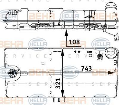 HELLA Компенсационный бак MAN F2000 (8MA376705-331)