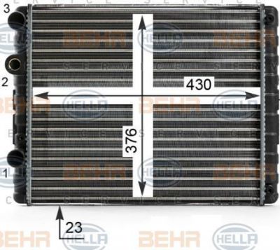 Hella 8MK 376 700-691 радиатор, охлаждение двигателя на VW LUPO (6X1, 6E1)