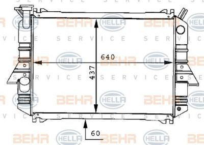 Hella 8MK 376 706-261 радиатор, охлаждение двигателя на NISSAN PATROL III/2 Hardtop (K260)