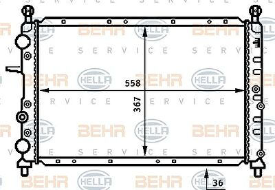 Hella 8MK 376 707-001 радиатор, охлаждение двигателя на FIAT TEMPRA S.W. (159)