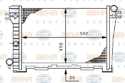 Hella 8MK 376 710-611 радиатор, охлаждение двигателя на 3 кабрио (E30)