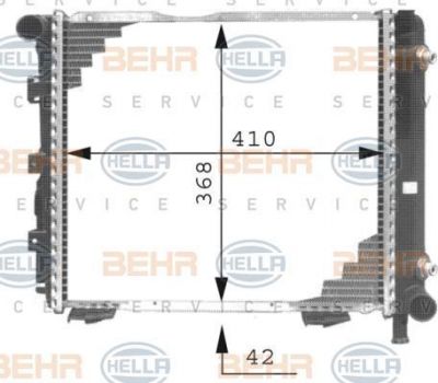 Hella 8MK 376 711-321 радиатор, охлаждение двигателя на MERCEDES-BENZ 190 (W201)