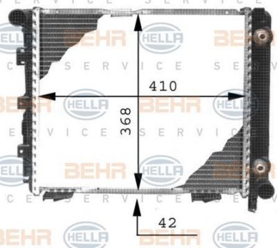 Hella 8MK 376 711-331 радиатор, охлаждение двигателя на MERCEDES-BENZ 190 (W201)