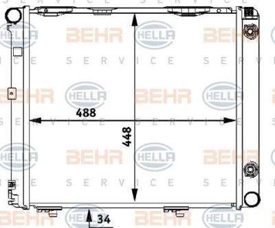 Hella 8MK 376 711-371 радиатор, охлаждение двигателя на MERCEDES-BENZ 190 (W201)