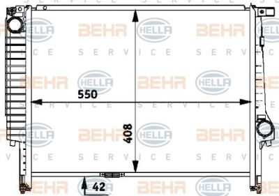 Hella 8MK 376 712-171 радиатор, охлаждение двигателя на 3 (E36)