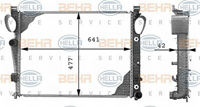 Hella 8MK 376 712-574 радиатор, охлаждение двигателя на MERCEDES-BENZ S-CLASS (W220)