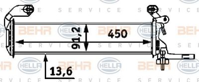 Hella 8MK 376 712-661 радиатор, охлаждение двигателя на MERCEDES-BENZ C-CLASS универсал (S202)