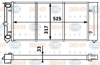 Hella 8MK 376 713-451 радиатор, охлаждение двигателя на VW PASSAT (32B)