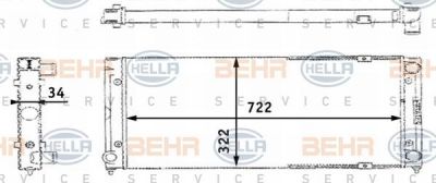 Hella 8MK 376 713-474 радиатор, охлаждение двигателя на VW PASSAT Variant (3A5, 35I)