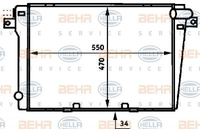 Hella 8MK 376 714-021 радиатор, охлаждение двигателя на 3 кабрио (E30)