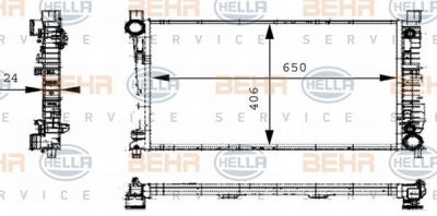 Hella 8MK 376 714-334 радиатор, охлаждение двигателя на MERCEDES-BENZ C-CLASS (W203)