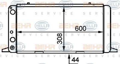 Hella 8MK 376 714-471 радиатор, охлаждение двигателя на AUDI 80 (89, 89Q, 8A, B3)