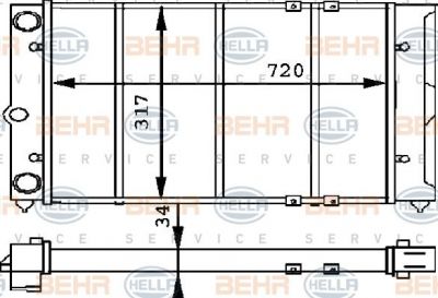 Hella 8MK 376 715-281 радиатор, охлаждение двигателя на VW PASSAT Variant (3A5, 35I)