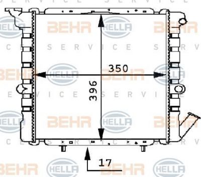 Hella 8MK 376 716-051 радиатор, охлаждение двигателя на RENAULT 9 (L42_)