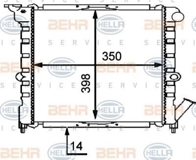 Hella 8MK 376 716-061 радиатор, охлаждение двигателя на RENAULT SUPER 5 (B/C40_)