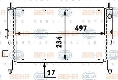 Hella 8MK 376 716-111 радиатор, охлаждение двигателя на ROVER 100 / METRO (XP)