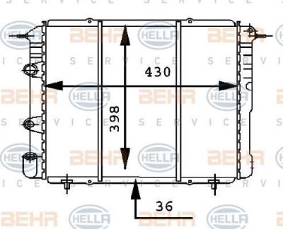 Hella 8MK 376 716-181 радиатор, охлаждение двигателя на RENAULT TRAFIC фургон (TXX)