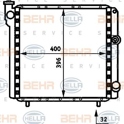 Hella 8MK 376 716-661 радиатор, охлаждение двигателя на RENAULT 11 (B/C37_)