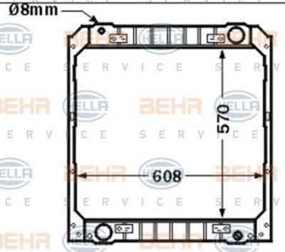 Hella 8MK 376 717-561 радиатор, охлаждение двигателя на IVECO EuroCargo