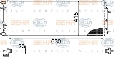 HELLA Радиатор, охлаждение двигателя (8MK 376 717-704)