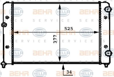 Hella 8MK 376 717-734 радиатор, охлаждение двигателя на VW PASSAT Variant (3A5, 35I)