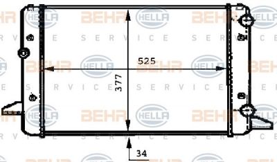 Hella 8MK 376 717-741 радиатор, охлаждение двигателя на VW PASSAT Variant (3A5, 35I)