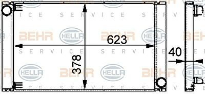 Hella 8MK 376 719-101 радиатор, охлаждение двигателя на 5 (E60)